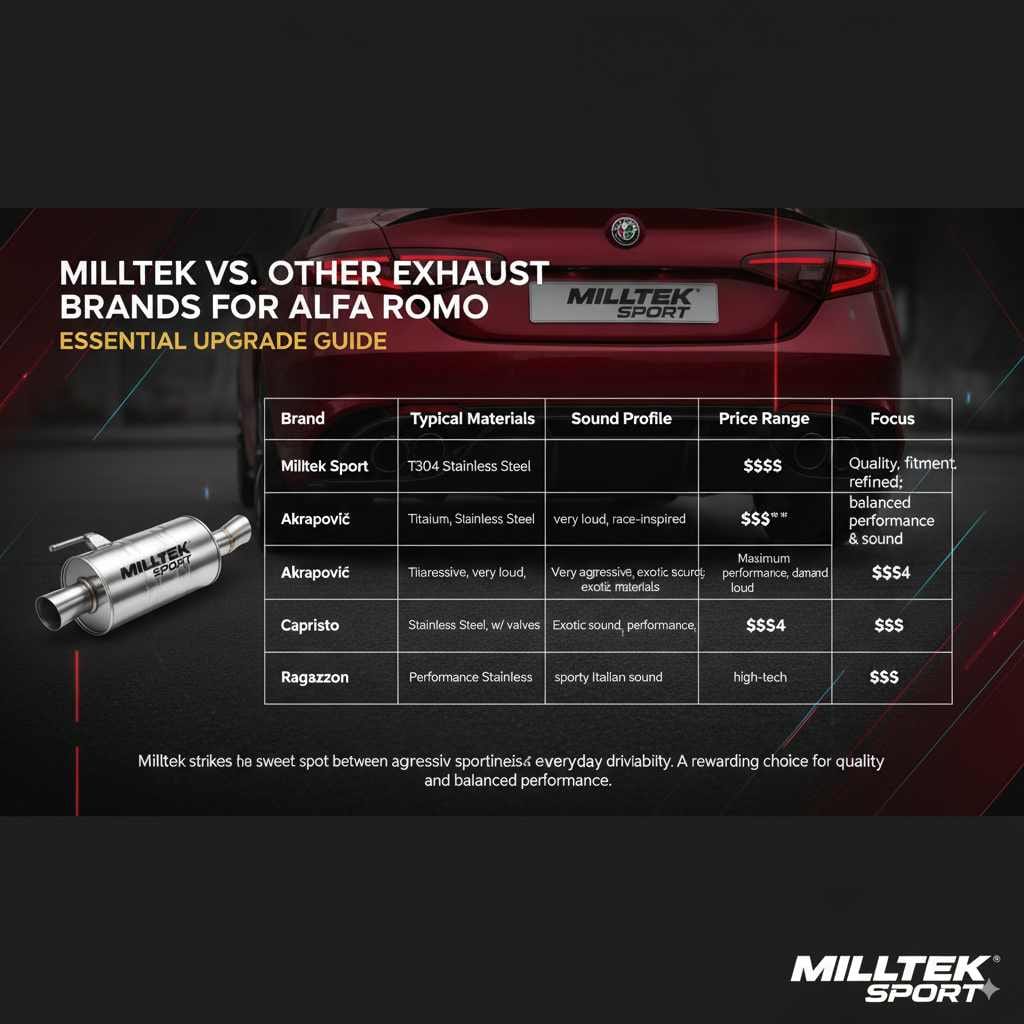 Milltek vs. Other Exhaust Brands for Alfa Romeo
