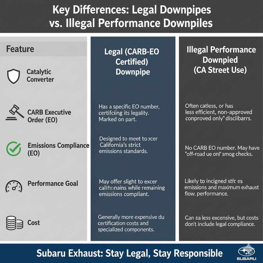 Legal Downpipes vs. Illegal Performance Downpipes