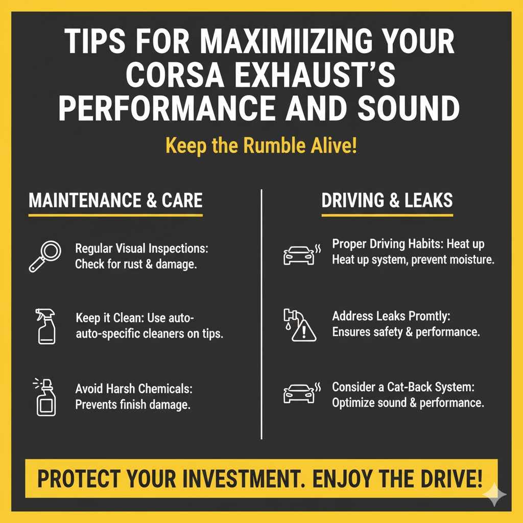 Tips for Maximizing Your Corsa Exhaust’s Performance and Sound