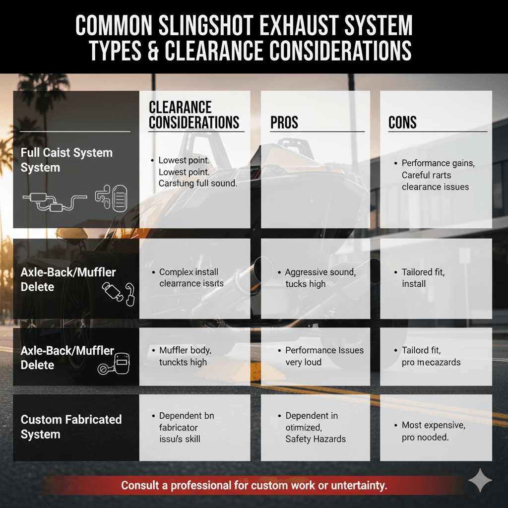 Common Slingshot Exhaust System Types & Clearance Considerations