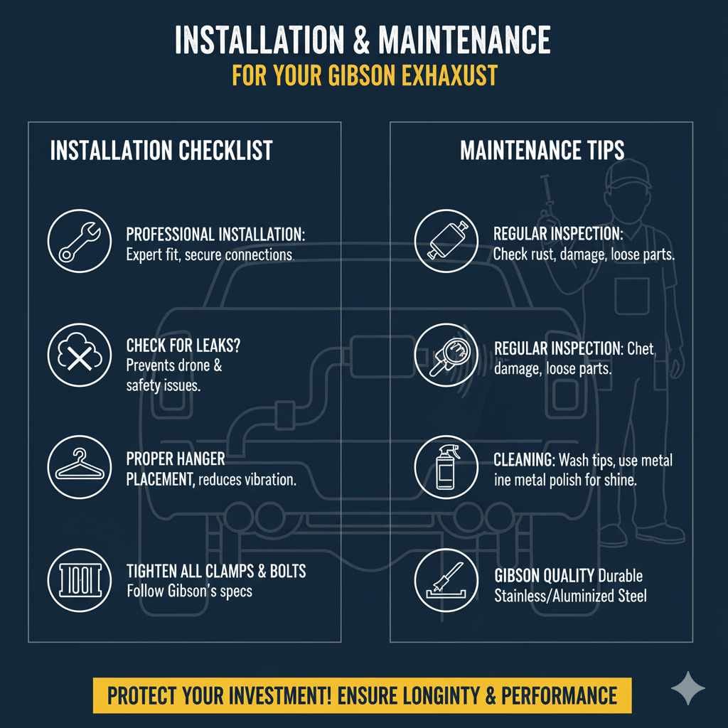 Installation and Maintenance for Your Gibson Exhaust