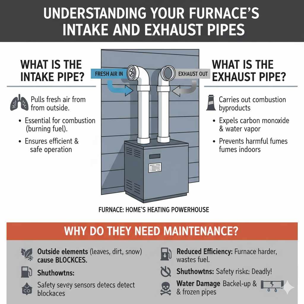 Understanding Your Furnace's Intake and Exhaust Pipes