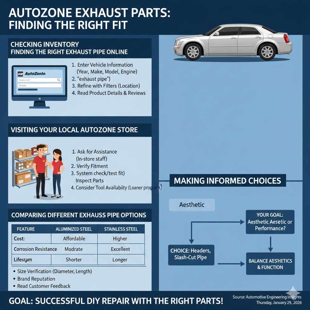 Checking AutoZone's Inventory for Exhaust Parts