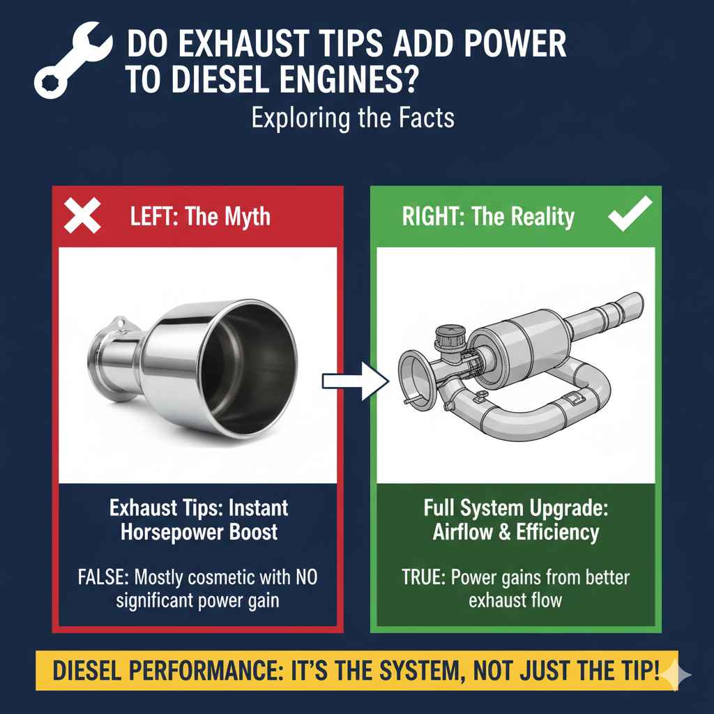 Do Exhaust Tips Add Power to Diesel Engines
