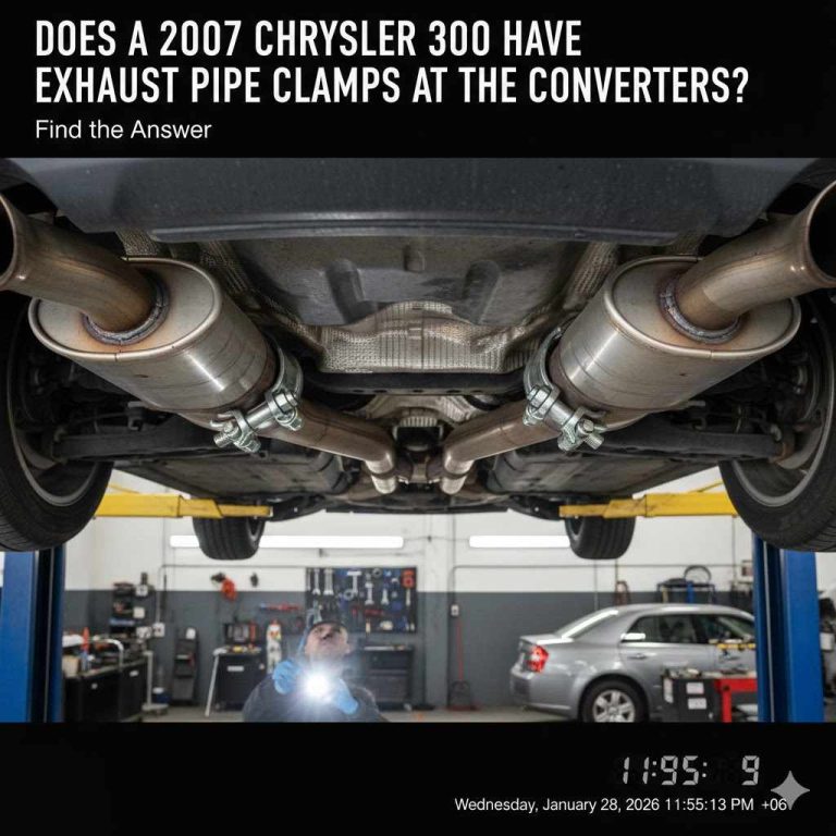 Does a 2007 Chrysler 300 Have Exhaust Pipe Clamps At the Converters