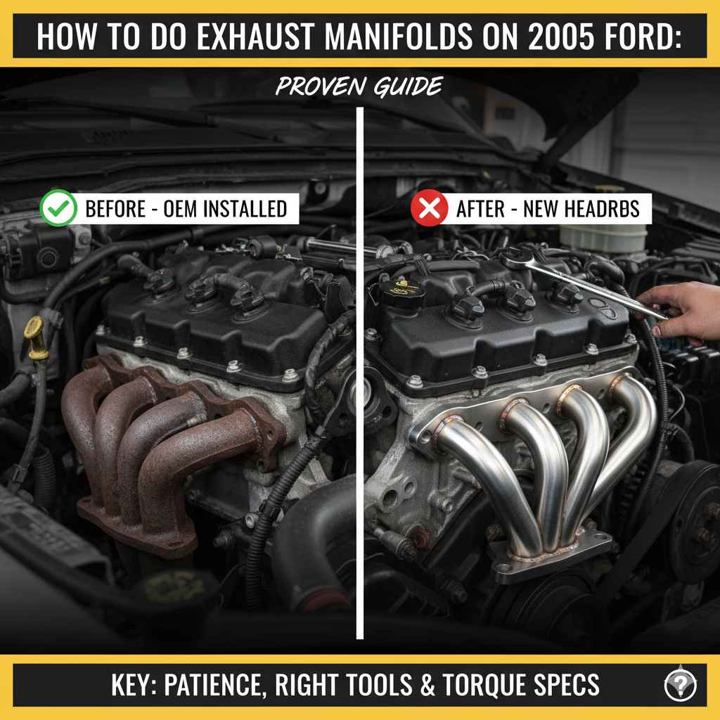 How To Do Exhaust Manifolds On 2005 Ford
