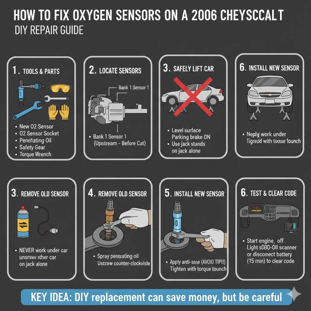 How to Fix Oxygen Sensors on a 2006 Chevy Cobalt