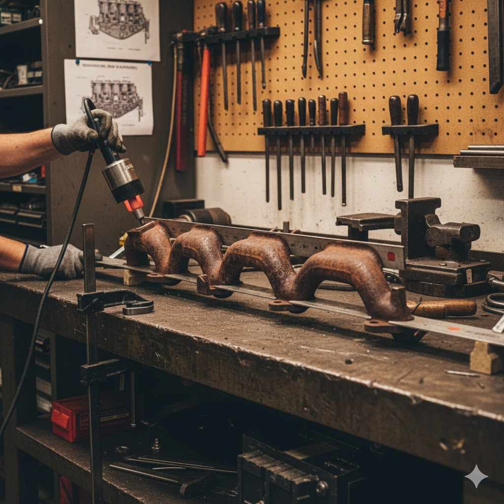 How To Straighten Model A Ford Exhaust Manifolds
