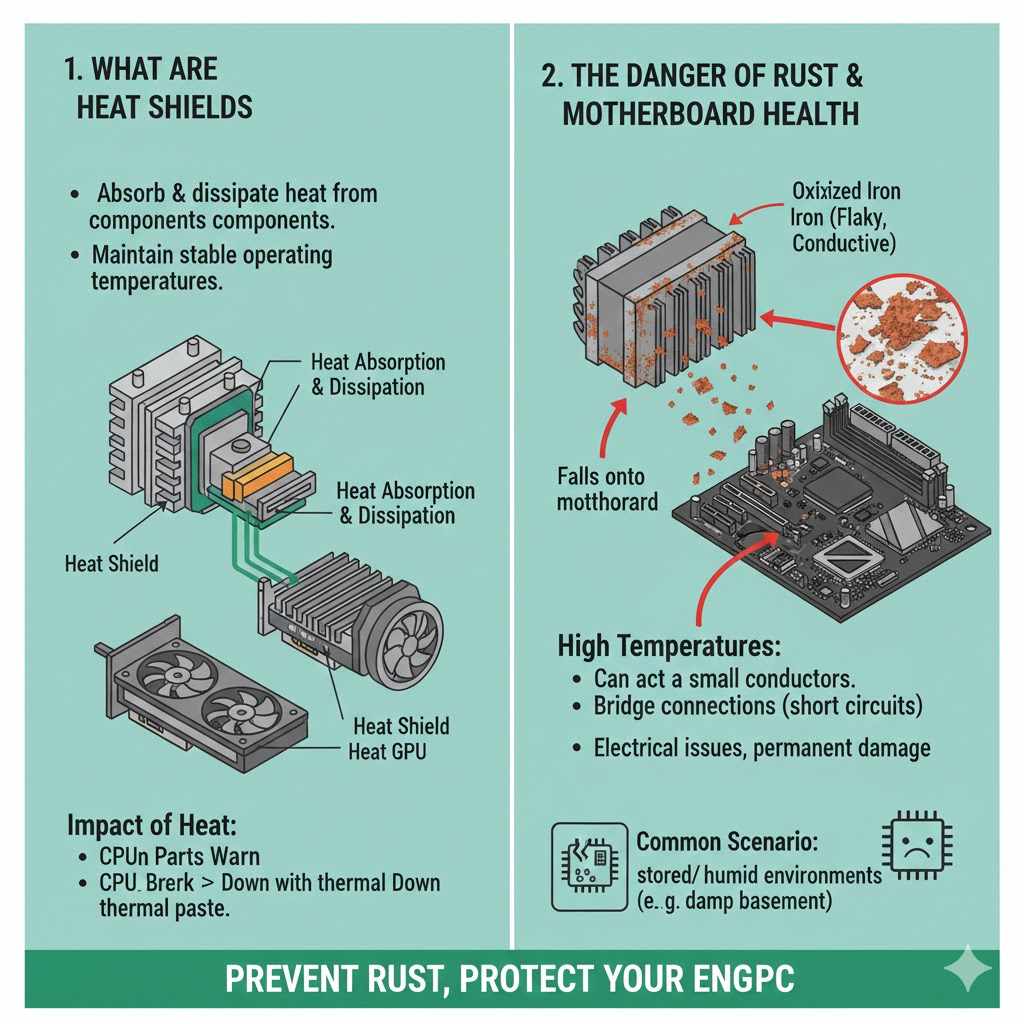 Understanding Rusted Heat Shields and Motherboard Health

