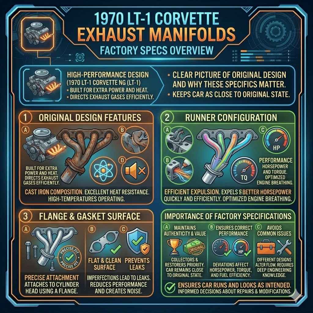 1970 LT-1 Corvette Exhaust Manifolds Factory Specs Overview