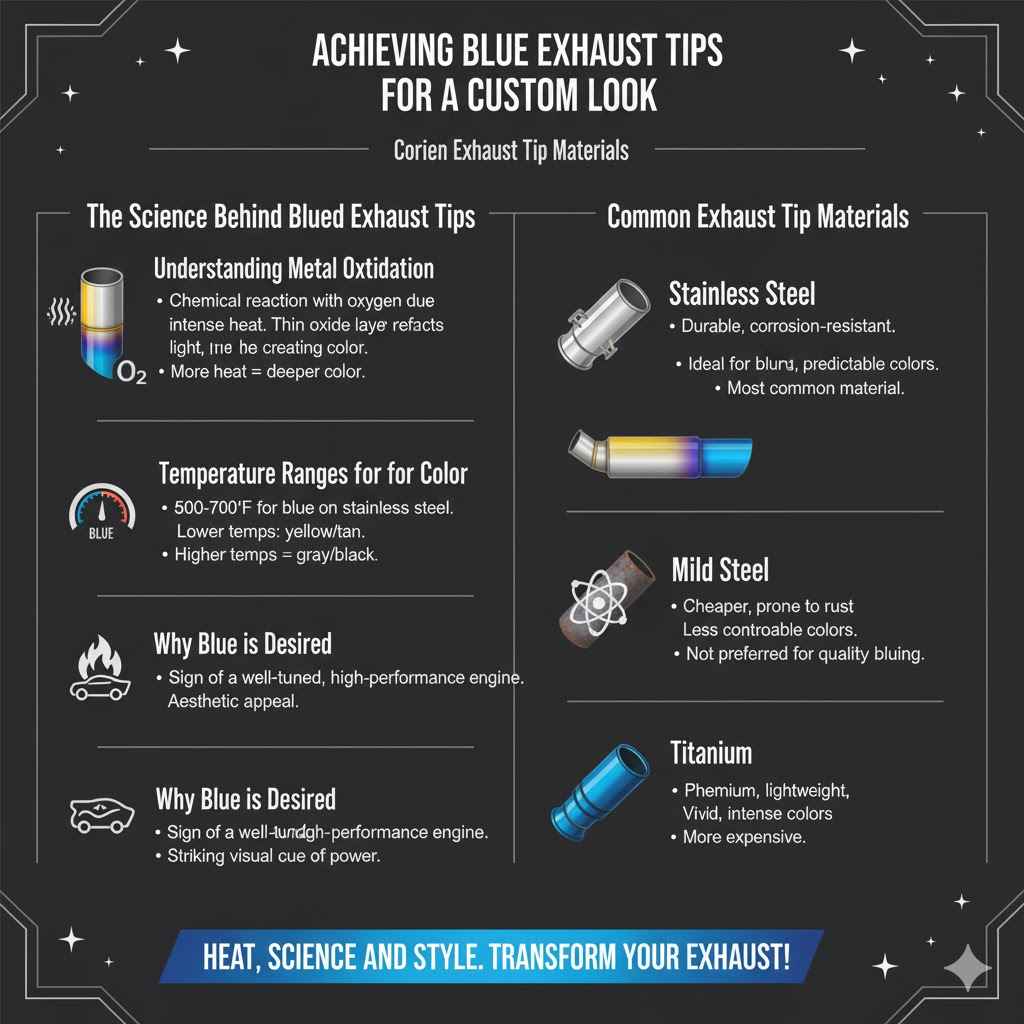 Achieving Blue Exhaust Tips For Custom Look