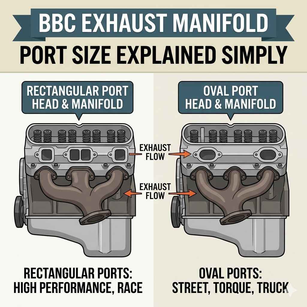 BBC Exhaust Manifold Port Size Explained Simply
