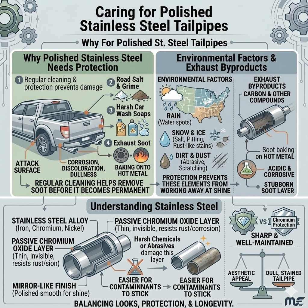 Caring For Polished Stainless Steel Tailpipes