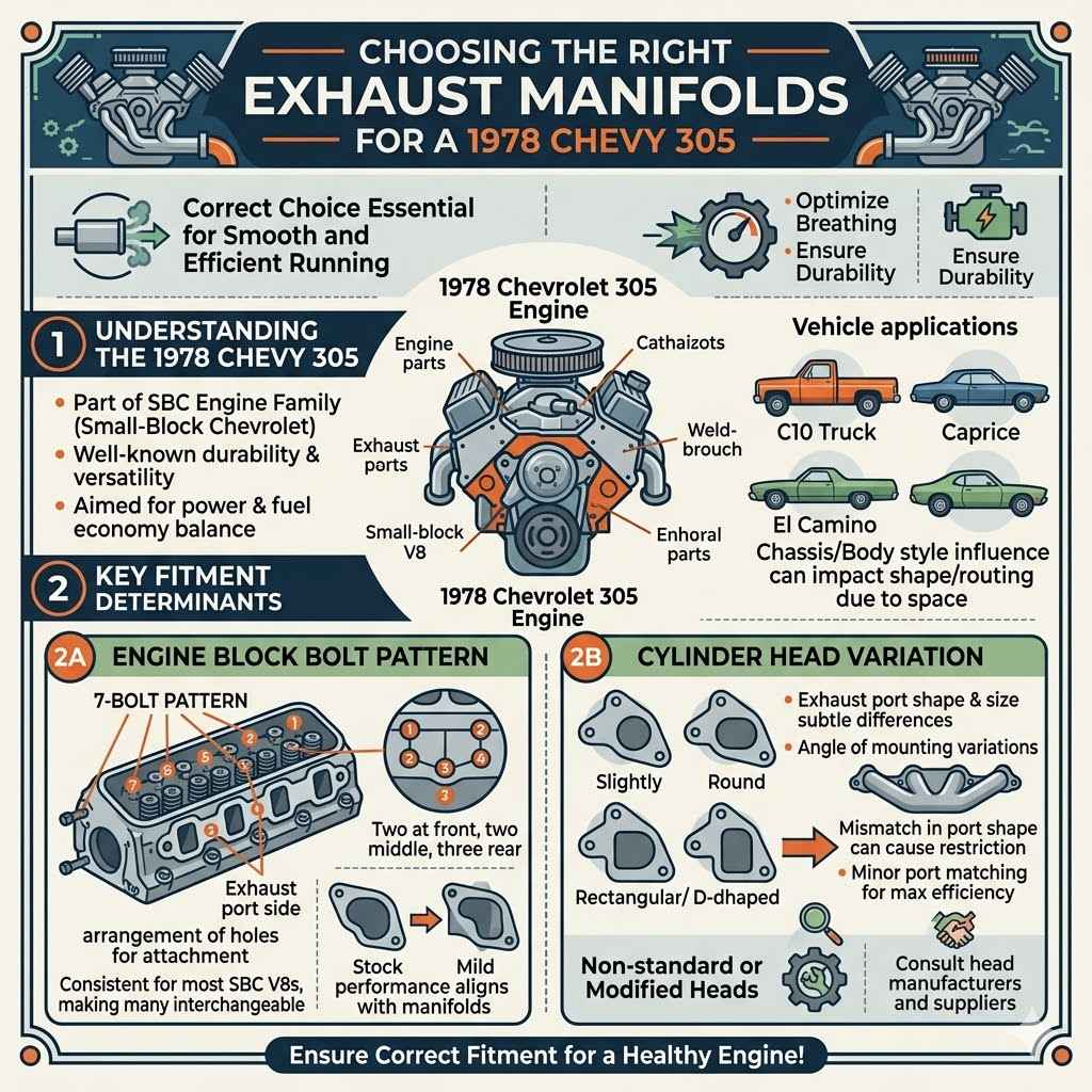 Choosing the Right Exhaust Manifolds for a 1978 Chevy 305