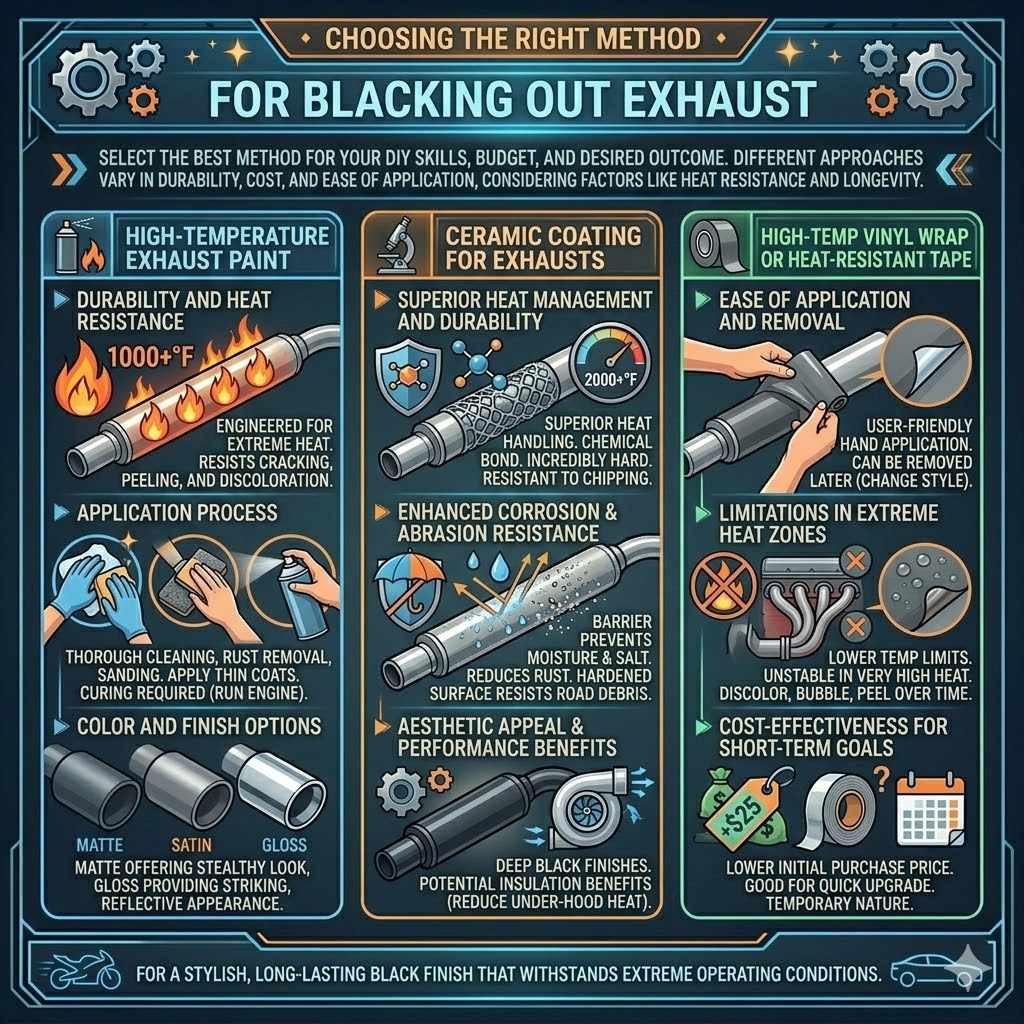 Choosing the Right Method for Blacking Out Exhaust