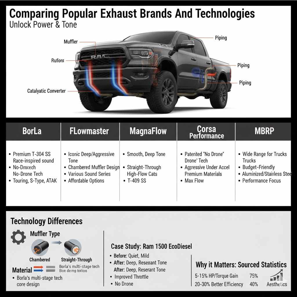Comparing Popular Exhaust Brands And Technologies