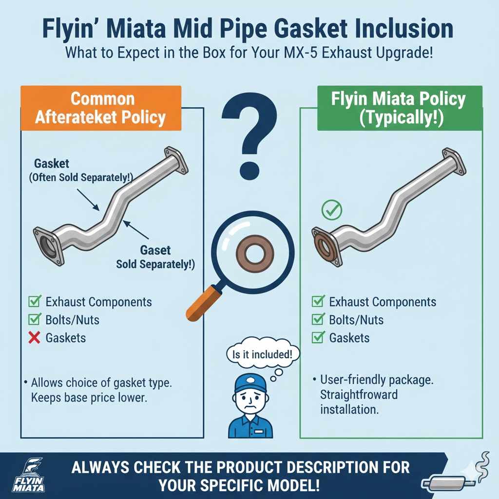 Flyin Miata Mid Pipe Gasket Inclusion