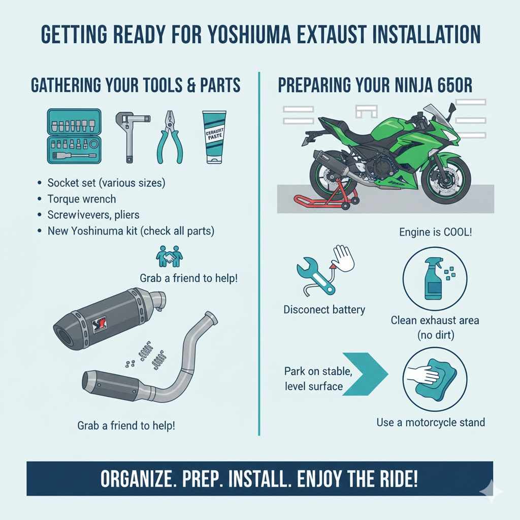 Getting Ready for Yoshimura Exhaust Installation