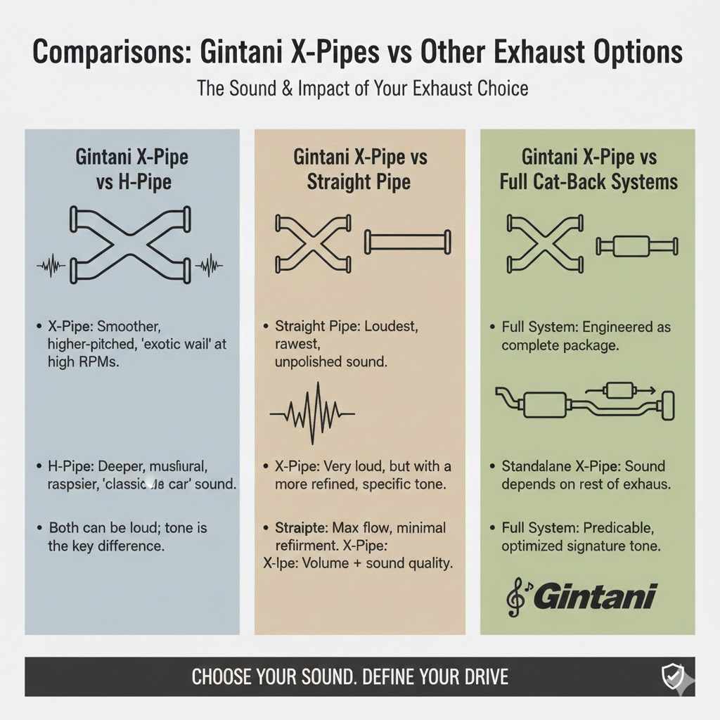 Gintani X-Pipes vs. Other Exhaust Options