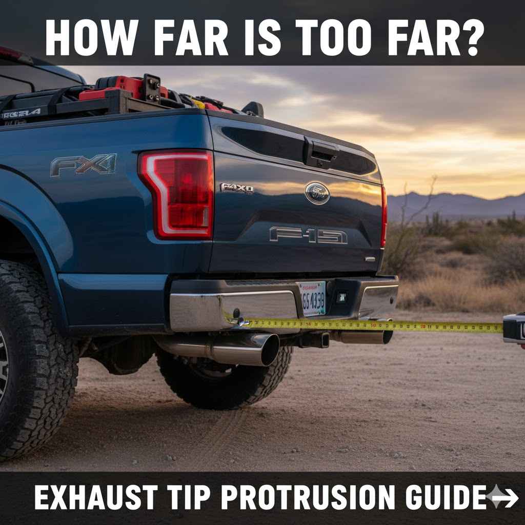 How Far Should Exhaust Tips Stick Out on a Truck