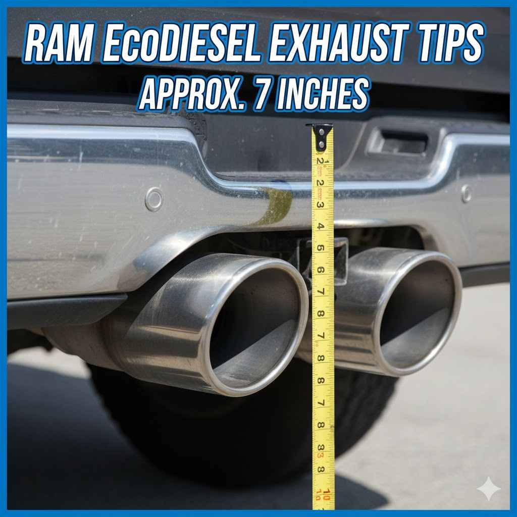 How Long Are Ram EcoDiesel Exhaust Tips?