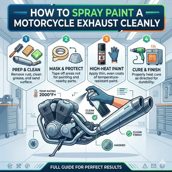 How To Spray Paint A Motorcycle Exhaust Cleanly