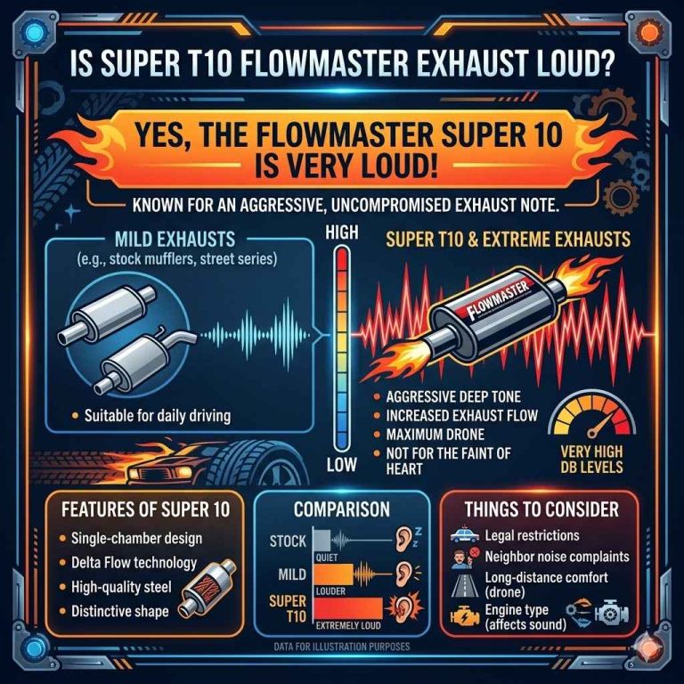 Is Super T10 Flowmaster Exhaust Loud?