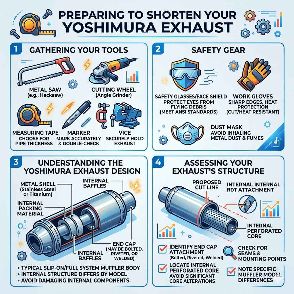Preparing to Shorten Your Yoshimura Exhaust
