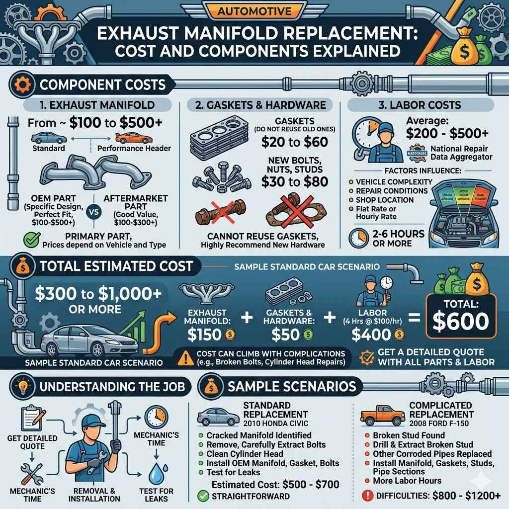 The Cost and Components of an Exhaust Manifold Replacement


