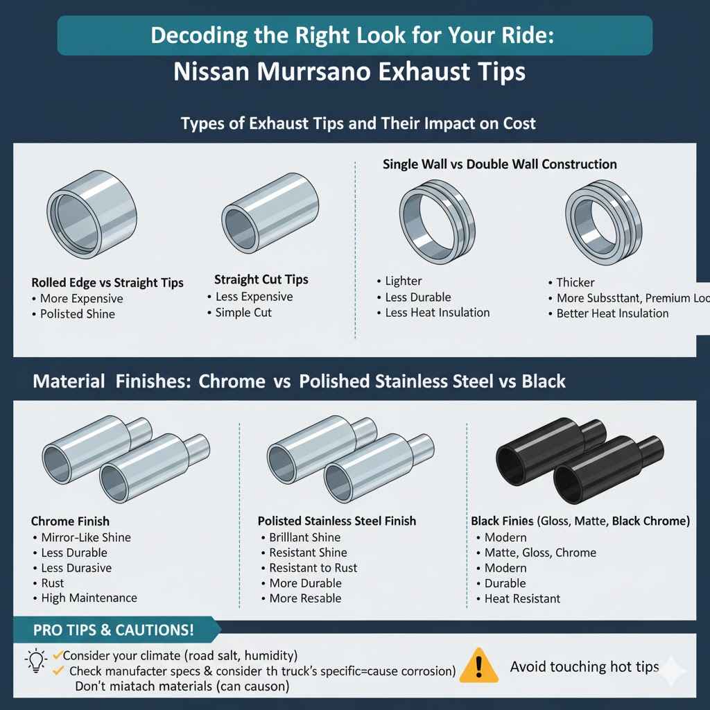 Types of Exhaust Tips and Their Impact on Cost