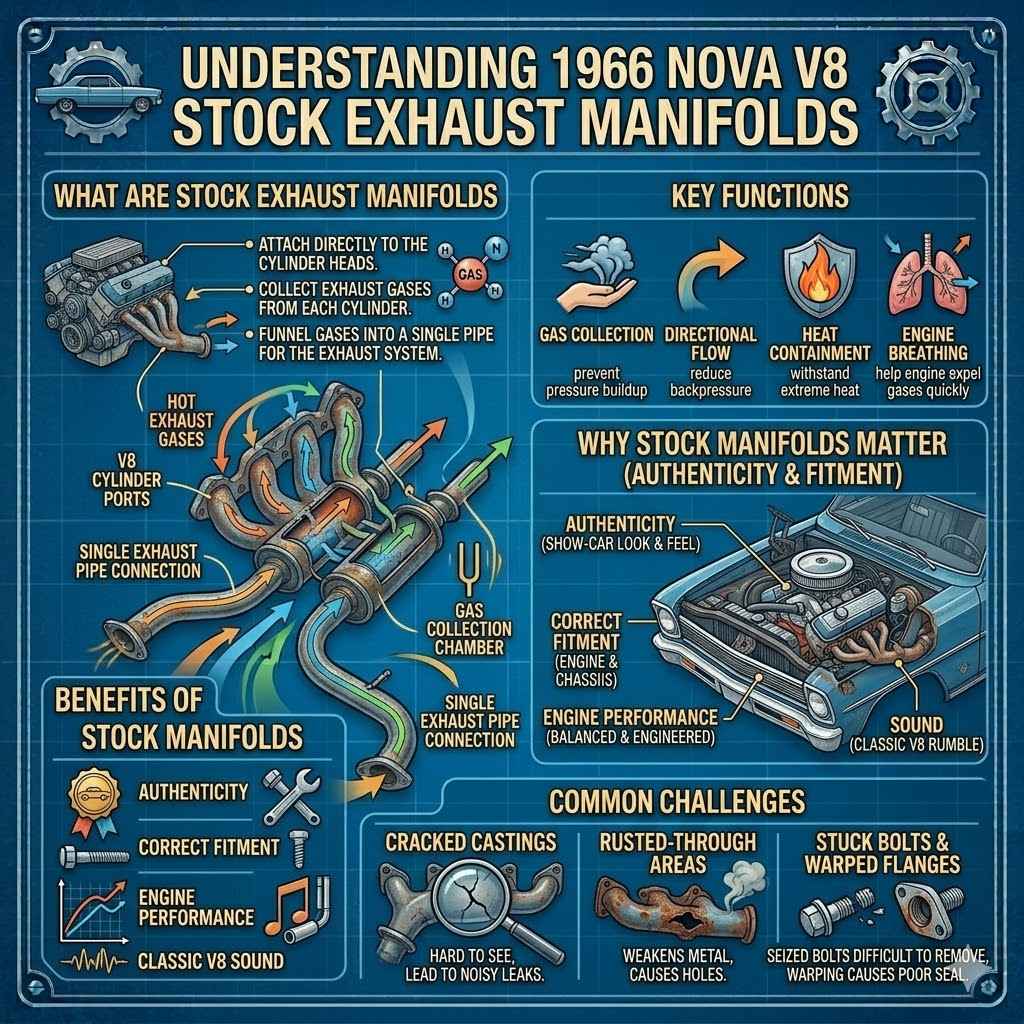 Understanding 1966 Nova V8 Stock Exhaust Manifolds
