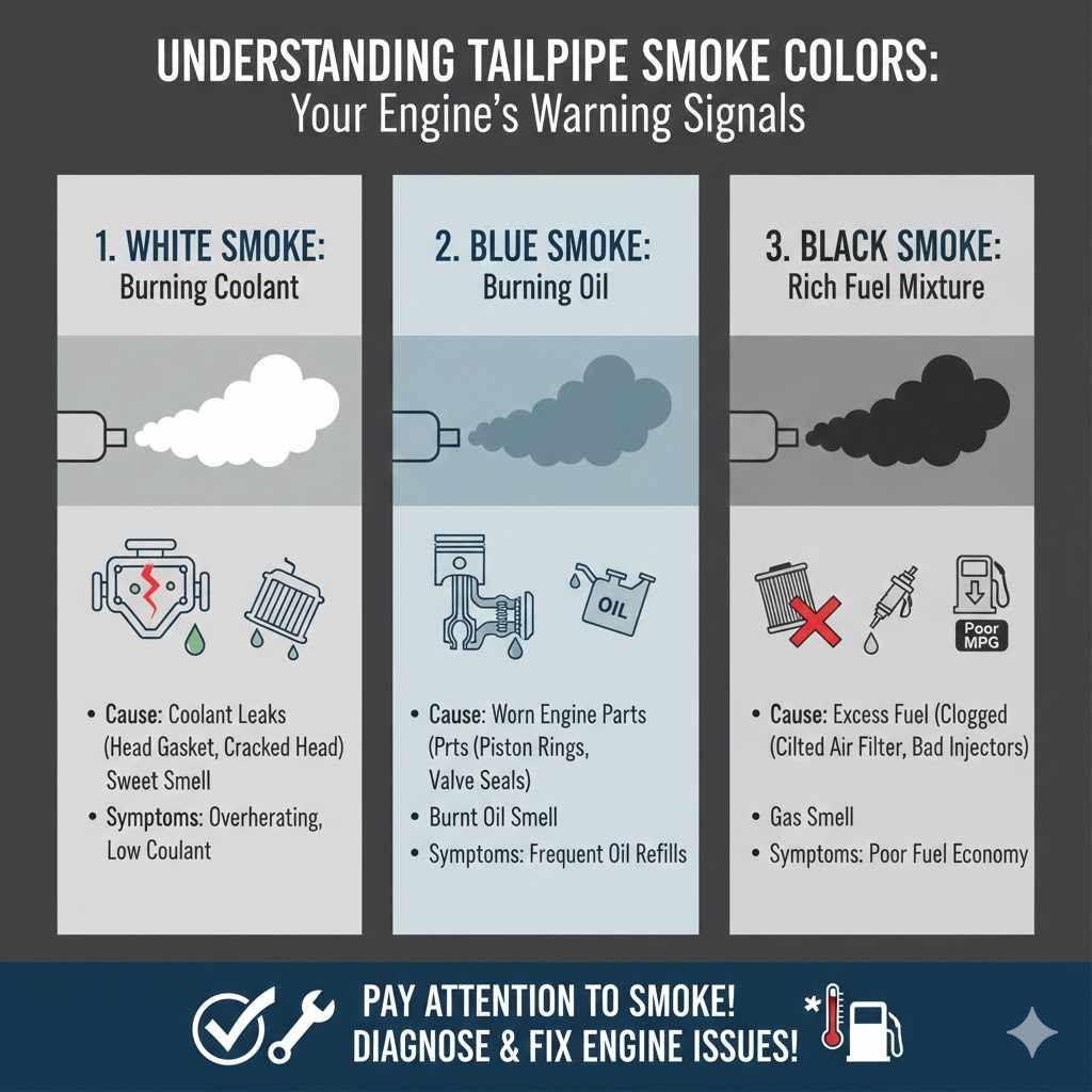 Understanding Tailpipe Smoke Colors

