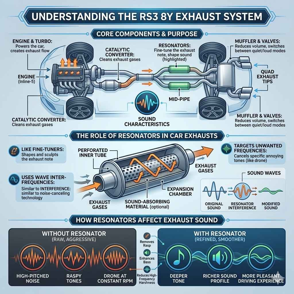 Understanding the RS3 8Y Exhaust System