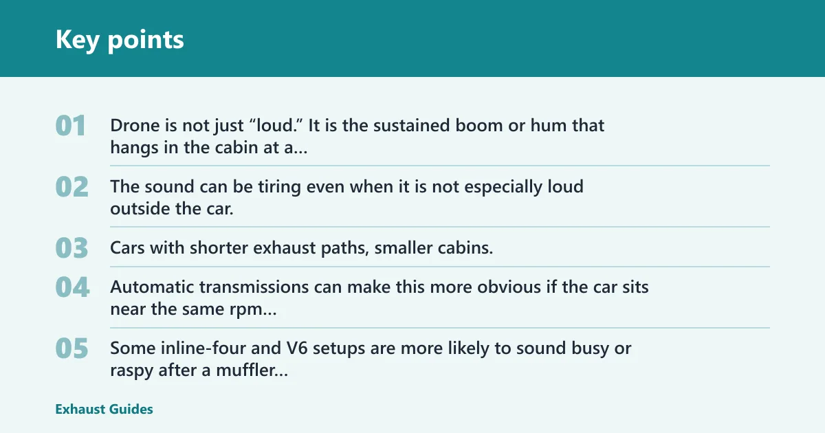 Key points: Will an axle-back cause drone?