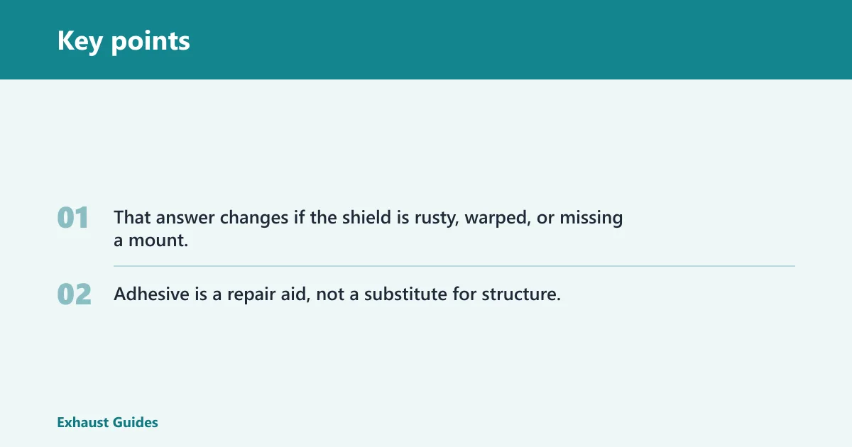 Key points: What is the best adhesive for heat shield repair?