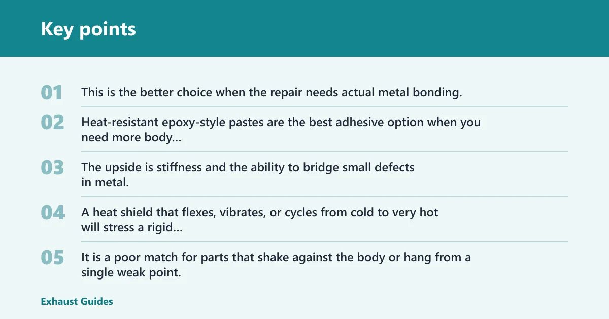 Key points: J-B Weld 37901 Extreme Heat metallic paste: best for metal bonding