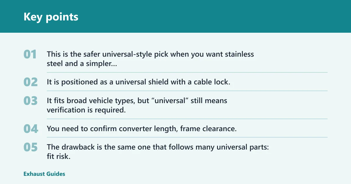 Key points: RULLINE universal security anti-theft shield: best stainless pick