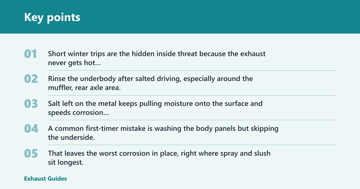 Key points: How do you keep an exhaust from rusting?
