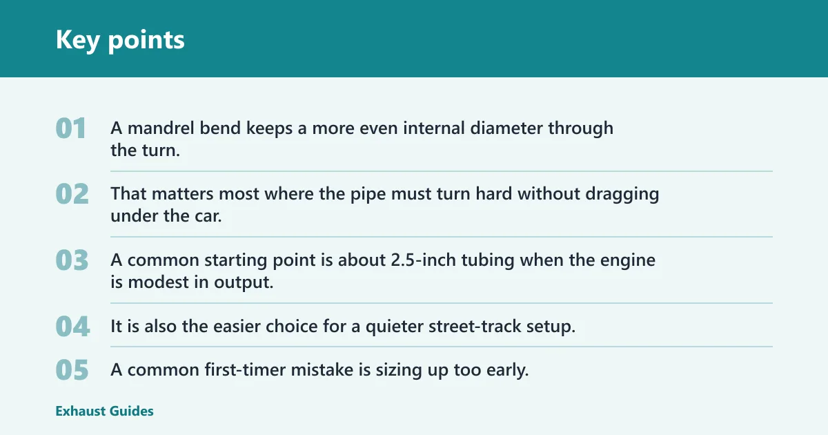 Key points: Mandrel bent tubing: best for routing and flow