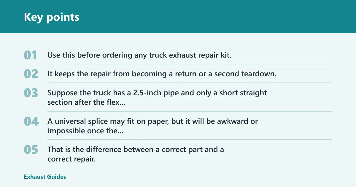 Key points: Flex pipe decision table