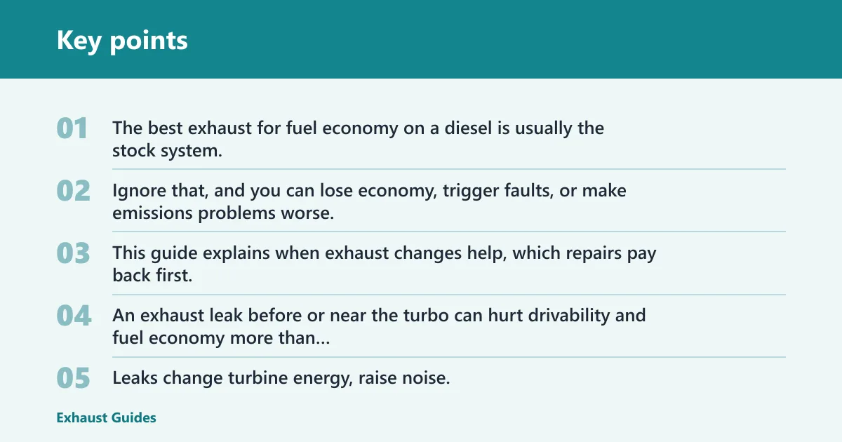 Key points: What actually improves diesel mpg?