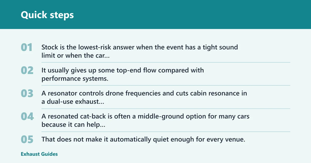 Quick steps: Exhaust setup matrix