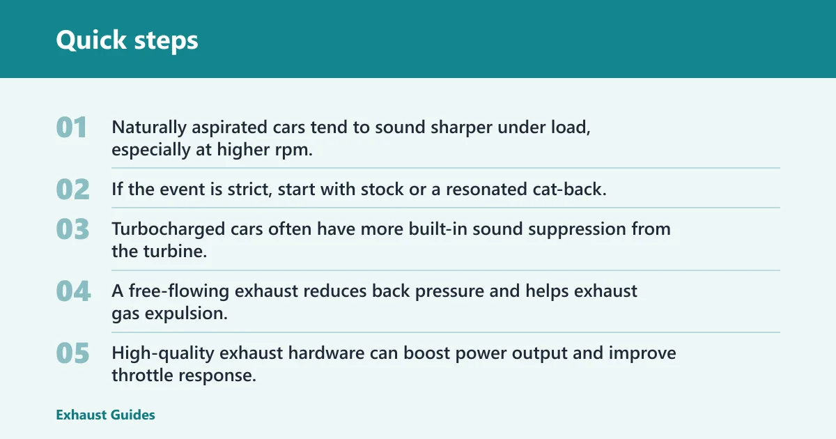 Quick steps: What exhaust setup is best for track day use?