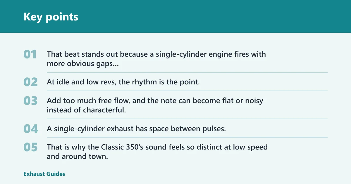 Key points: What does a Royal Enfield Classic 350 sound like?