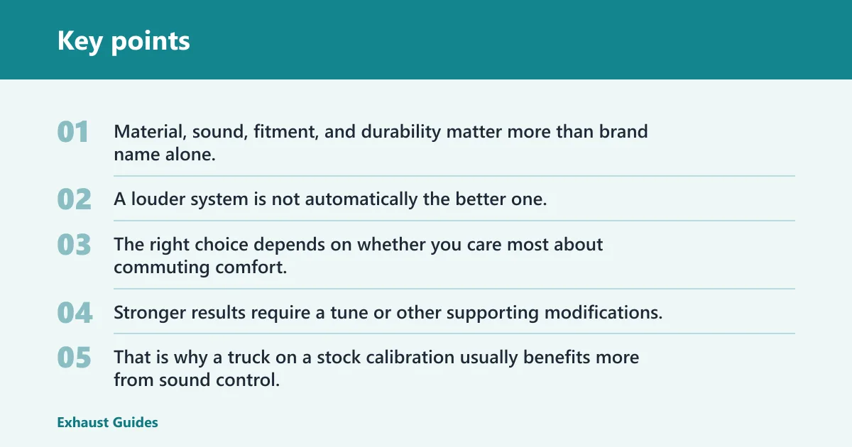 Key points: What is the best exhaust system for a Cummins truck?