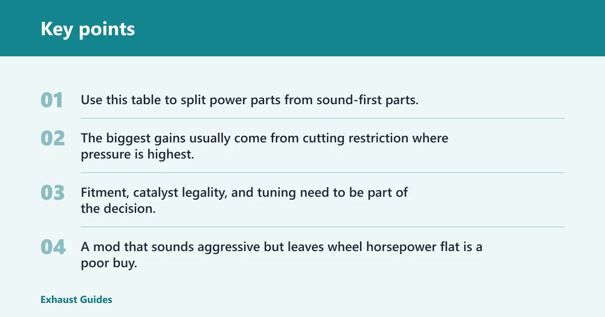 Key points: Quick comparison