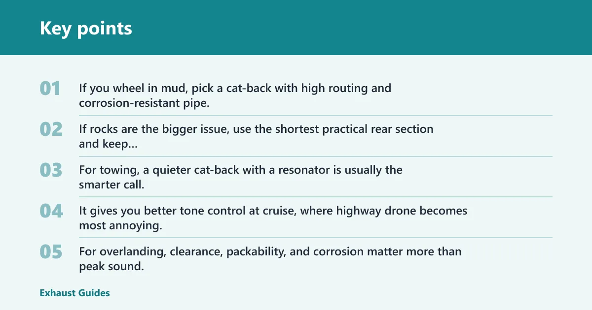 Key points: Which exhaust upgrade fits your truck?