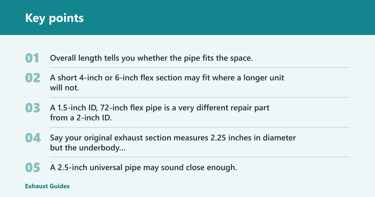 Key points: What size flex pipe do you need for your car?