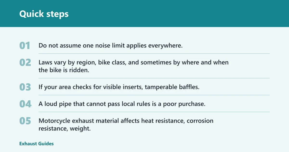 Quick steps: What should you check before buying a universal motorcycle exhaust?