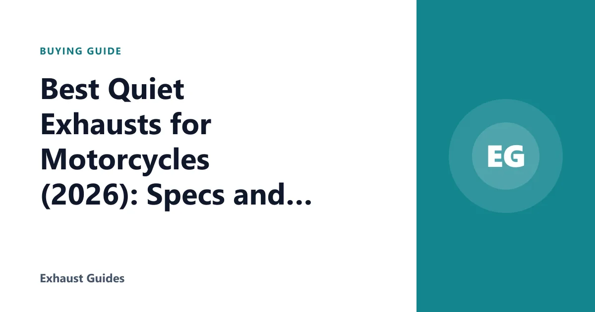 Best Quiet Exhausts for Motorcycles (2026): Specs and Reviews